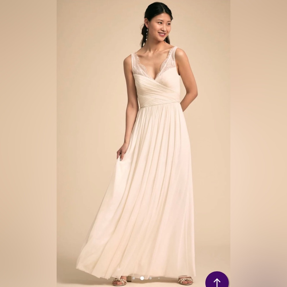 BHLDN Cream Lace Maxi Dress